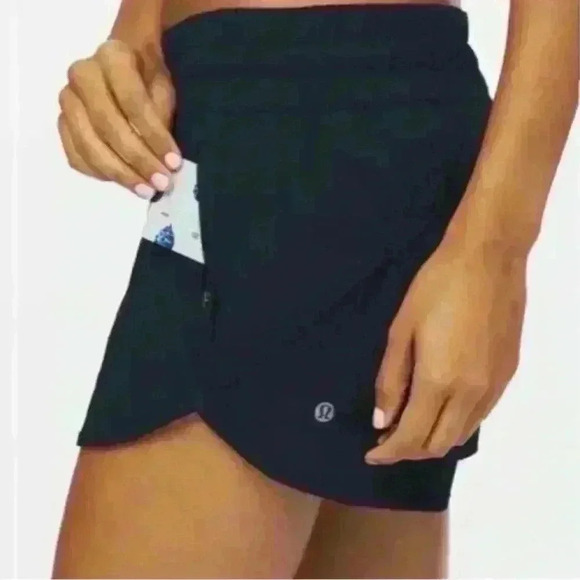 Lululemon navy track lined short - Picture 2 of 7